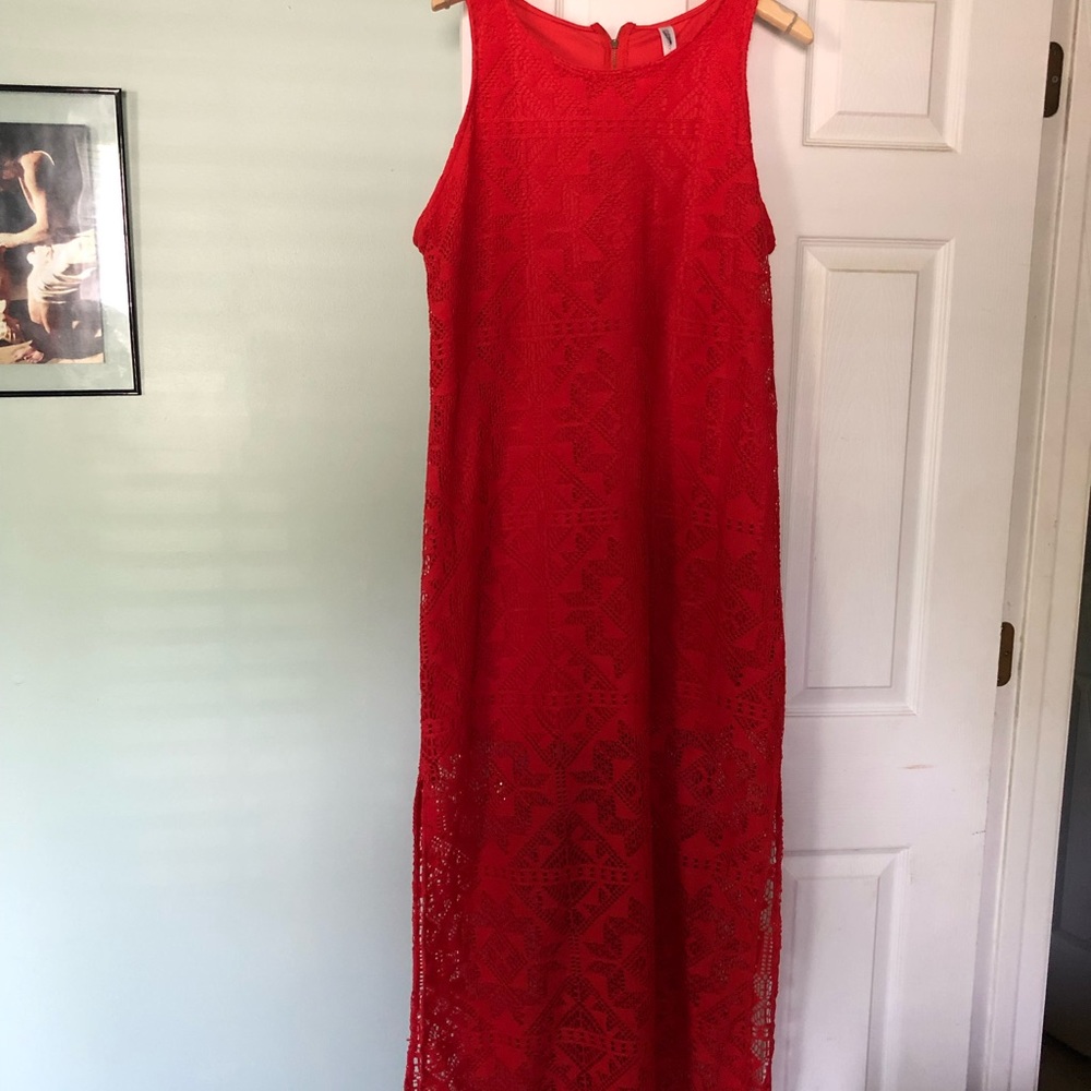 Lace overlay dress